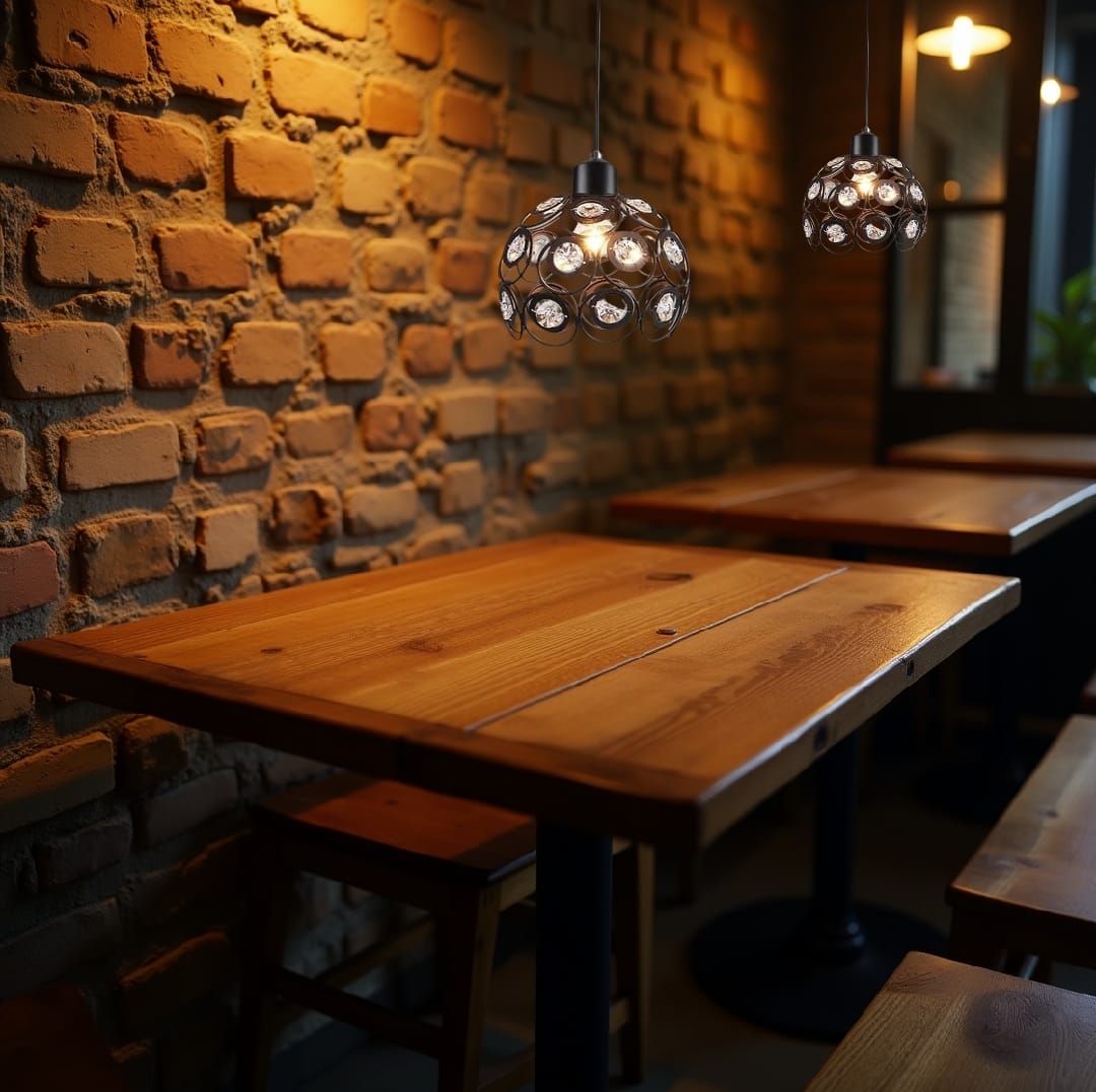 Lámpara colgante esfera con cristales