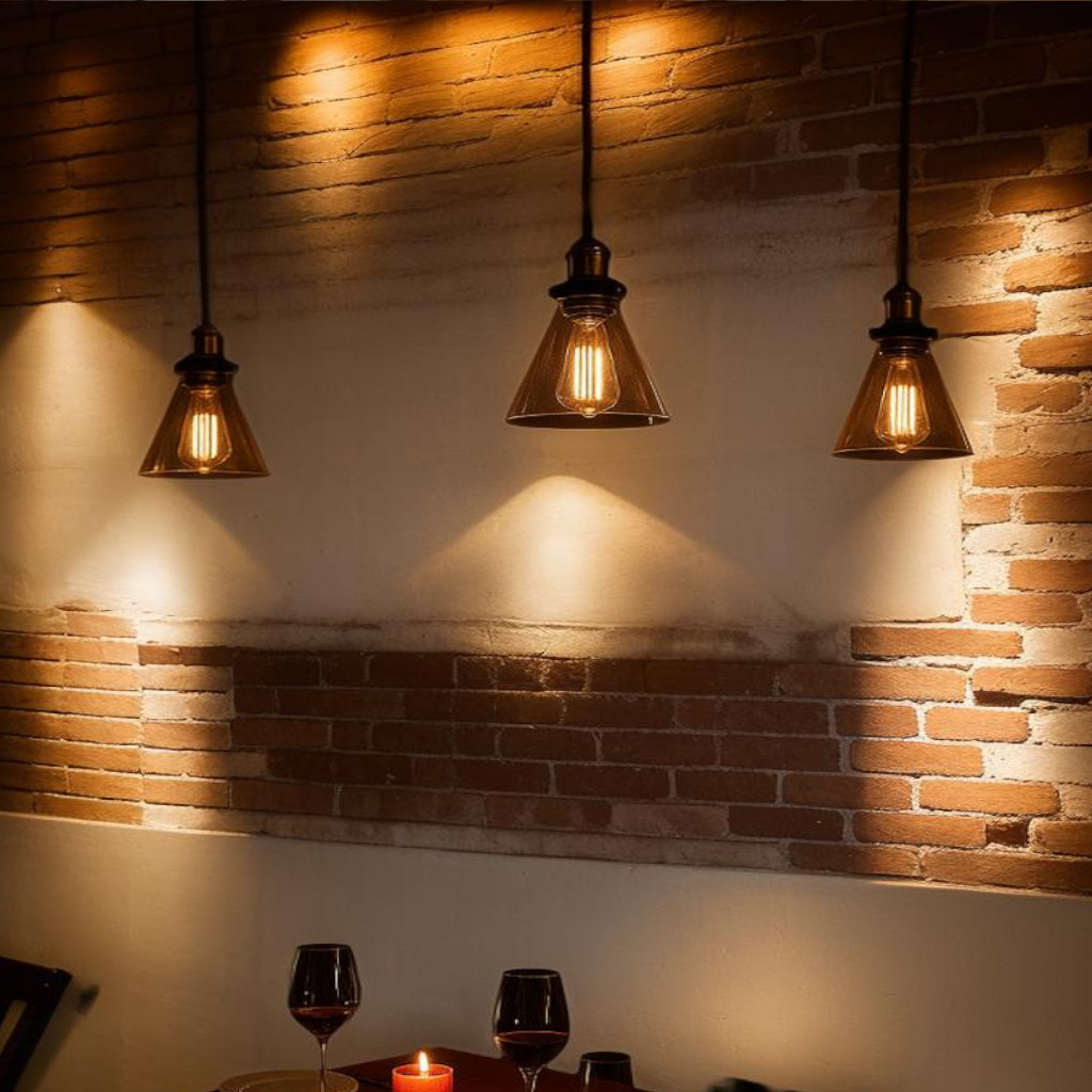 Lámpara colgante con copa de vidrio